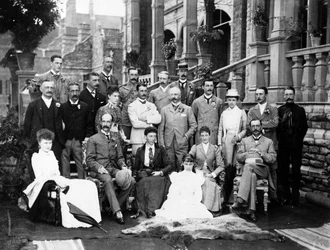 Lord and Lady Lansdowne with Staff and Friends at the Viceregal Lodge, Shimla